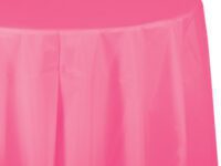 CPOCTTC - 82" Round Candy Pink Plastic Tbl Cover