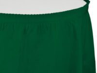 HGPLTS - 14'x29" Hunter Green Plastic Table Skirt