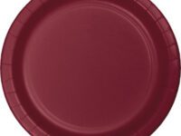 BU7PAPT - 7" Burgundy Paper Plates