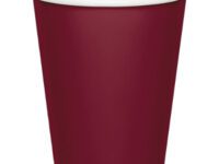 BU9PACP - 9oz Burgundy Hot/Cold Paper Cups