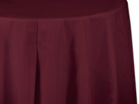BUOCTTC - 82" Round Burgundy Plastic Tbl Cover