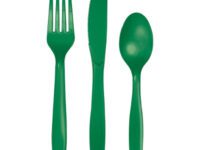EGCUT - 8 Settings Emerald Green Plastic Cutlery