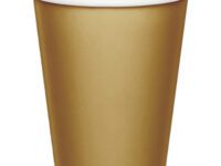 GG9PACP - 9oz Glittering Gold Hot/Cold Paper Cups