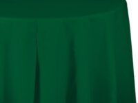 HGOCTTC - 82" Round Hunter Green Plastic Tbl Cover