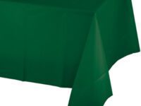 HGPLTC - 54x108 Hunter Green Plastic Table Cover