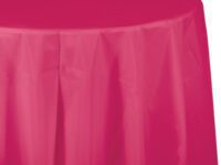 HMOCTTC - 82" Round Hot Magenta Plastic Tbl Cover