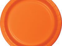 SO9PAPT - 9" Sunkist Orange Paper Plates