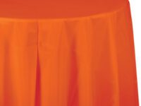 SOOCTTC - 82" Round Sunkist Orange Plastic Tbl Cover