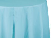 PBOCTTC - 82" Round Pastel Blue Plastic Tbl Cover