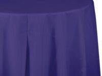 PUOCTTC - 82" Round Purple Plastic Tbl Cover