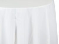 WHOCTTC - 82" Round White Plastic Tbl Cover