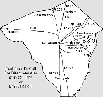DIRECTIONS
B&G Paper Products
145 Earland Drive, New Holland, PA 17557