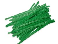TIESGR - 4" Green Paper Twist Ties