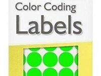MR121210 - 3/4" Round Grn Glo Labels